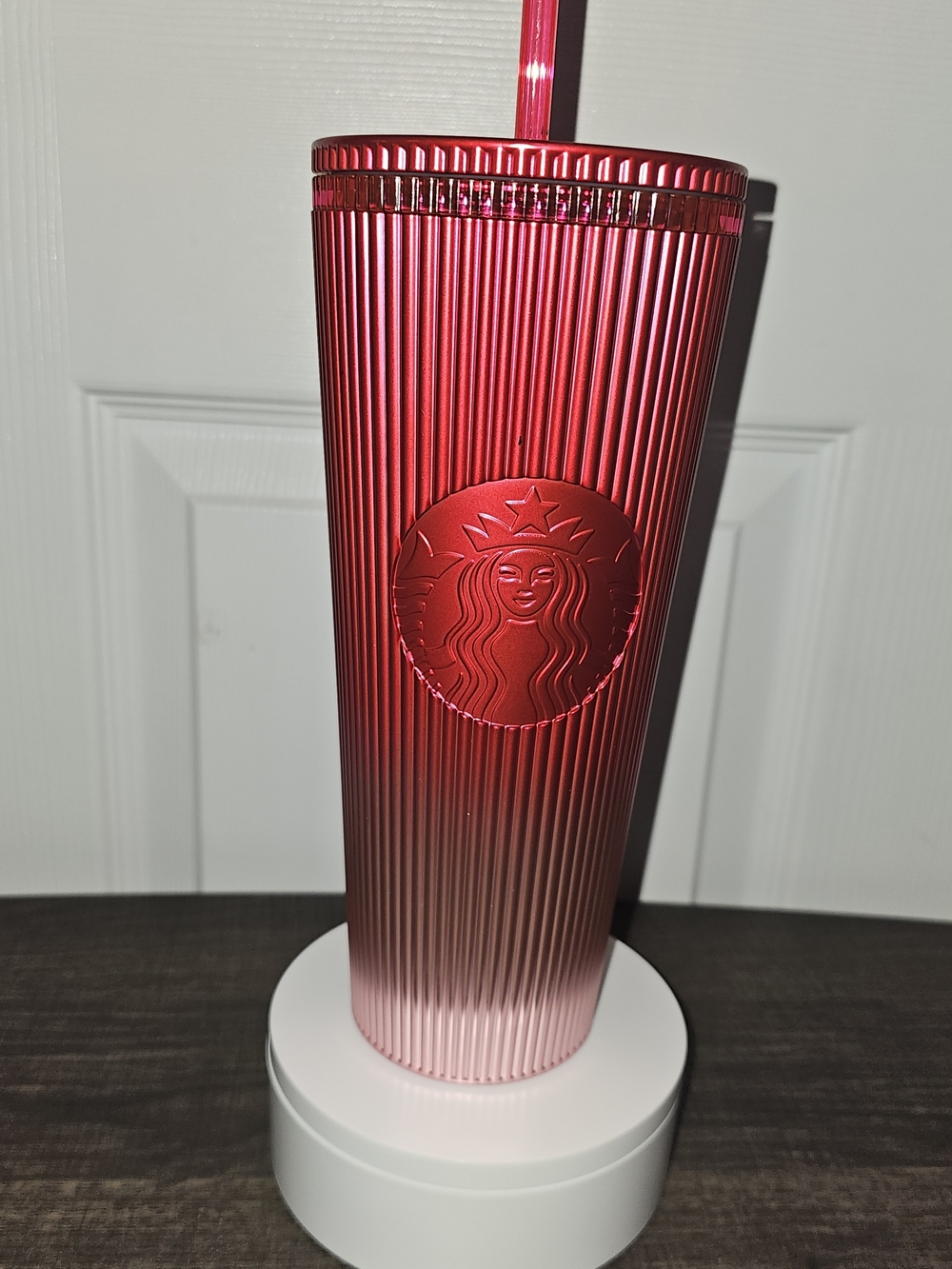 Starbucks Metallic Rose Pink 24oz Travel Tumbler